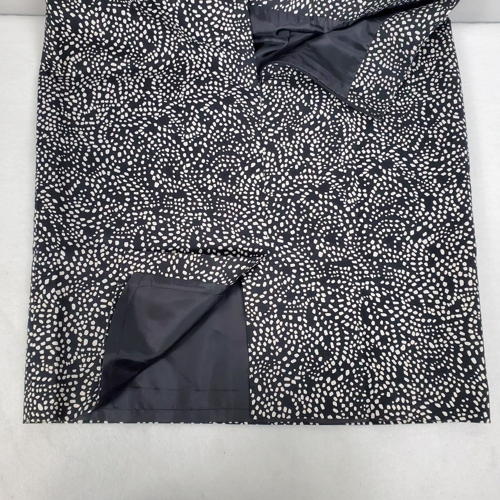 Liz Claiborne Womens‎ Black White Abstract Dot Cotton Pencil Skirt Size 12 Lined - Picture 7 of 9